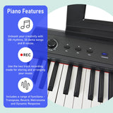 Axus AXD55 88 Note Digital Stage Piano with Stand, Stool & Headphones
